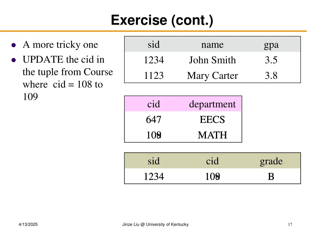 exercise cont 1