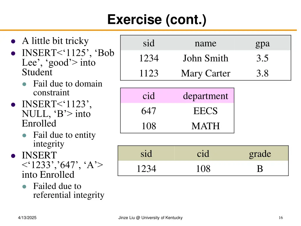 exercise cont