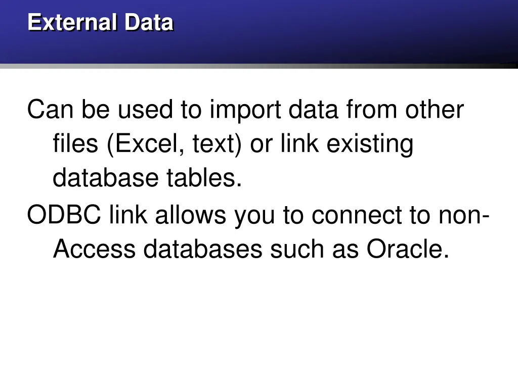 external data
