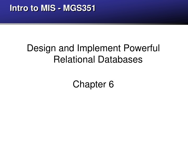 intro to mis mgs351
