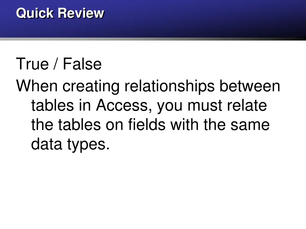 quick review 5