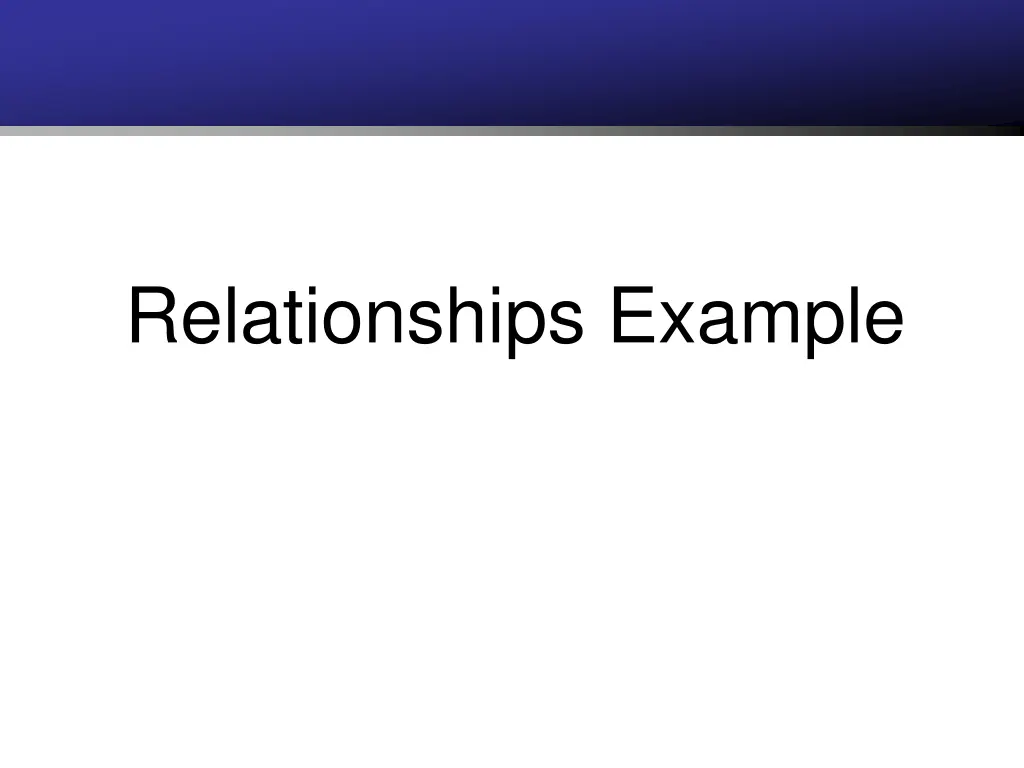 relationships example