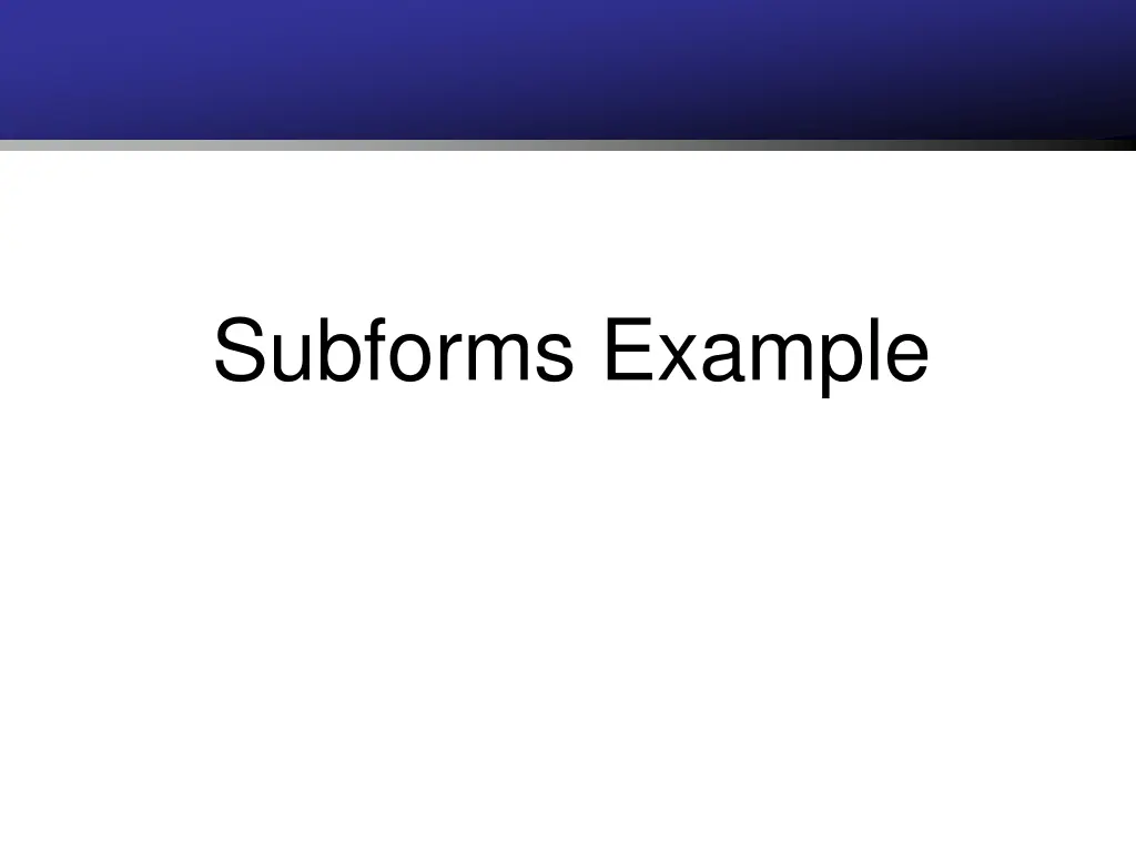 subforms example
