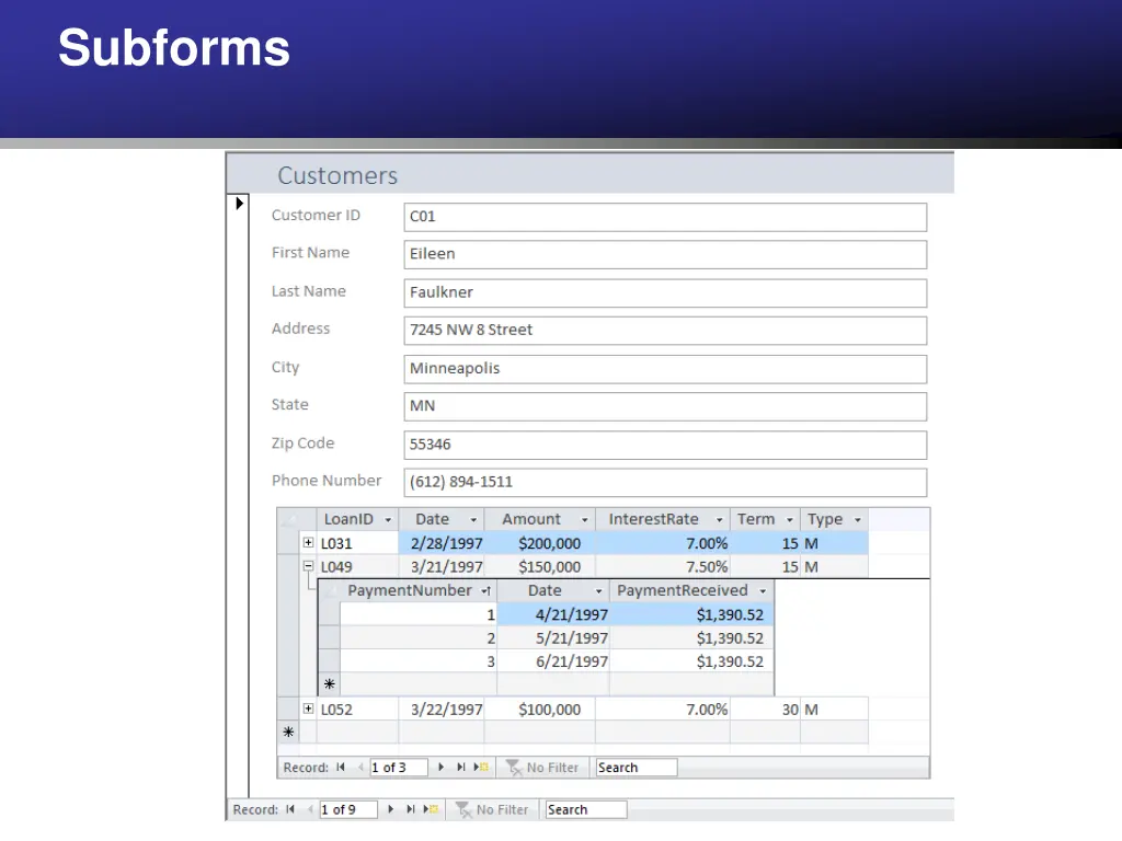 subforms