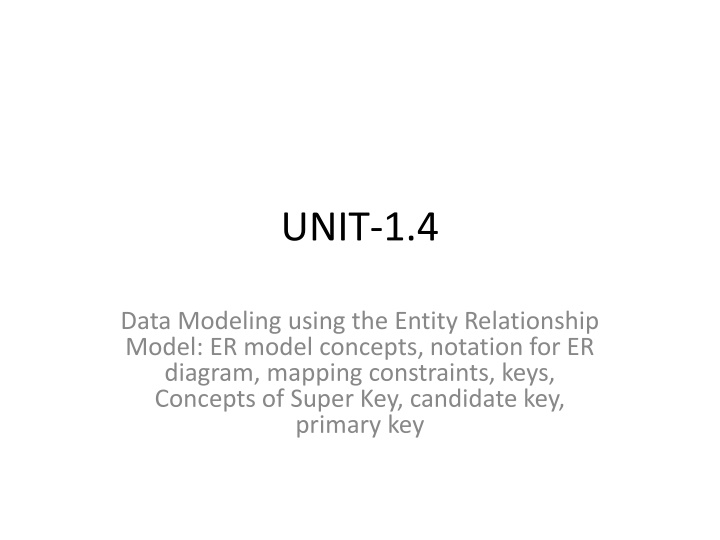unit 1 4