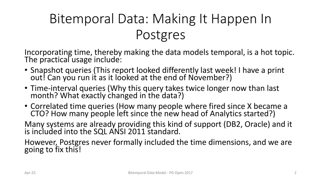 bitemporal data making it happen in postgres