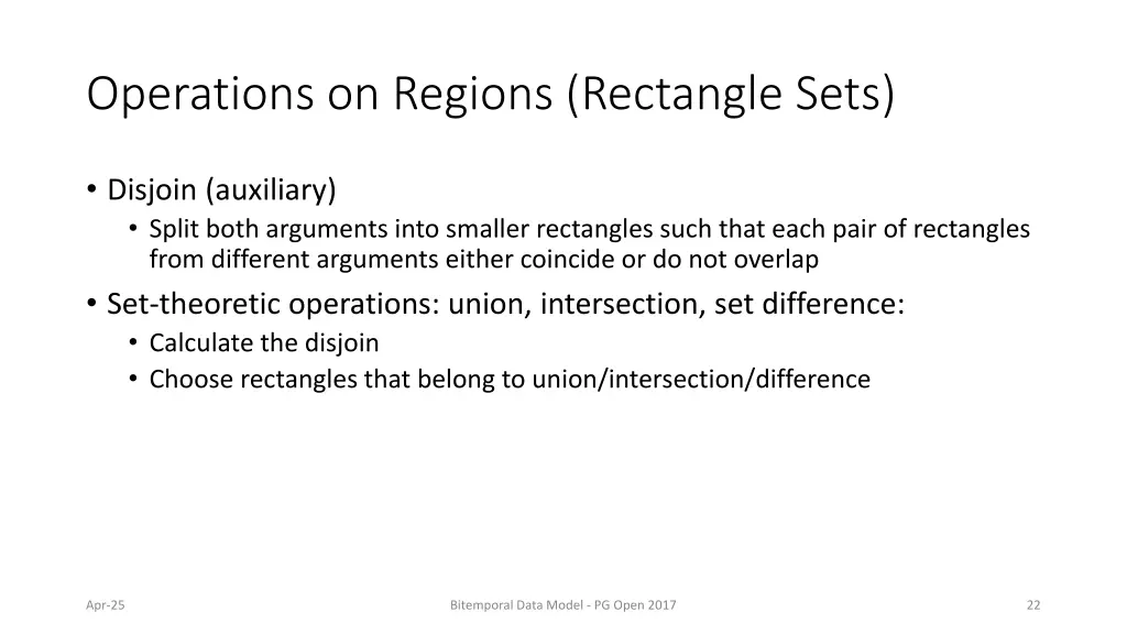 operations on regions rectangle sets