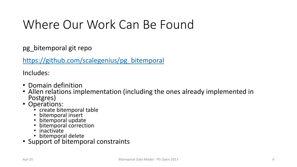where our work can be found