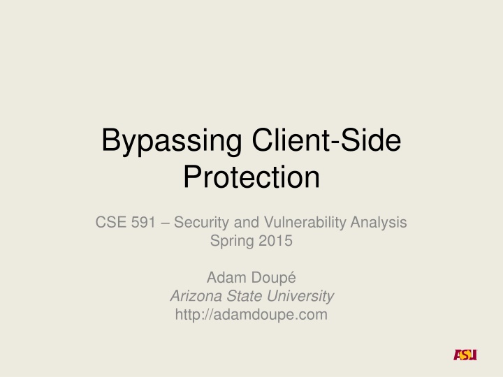 bypassing client side protection