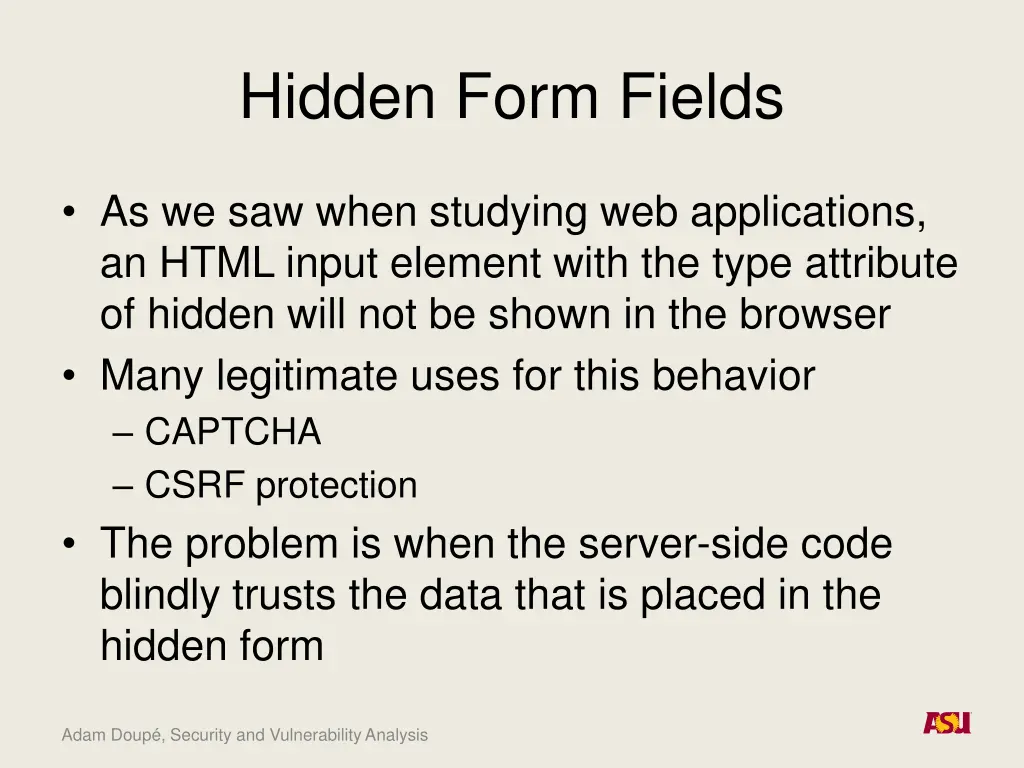 hidden form fields