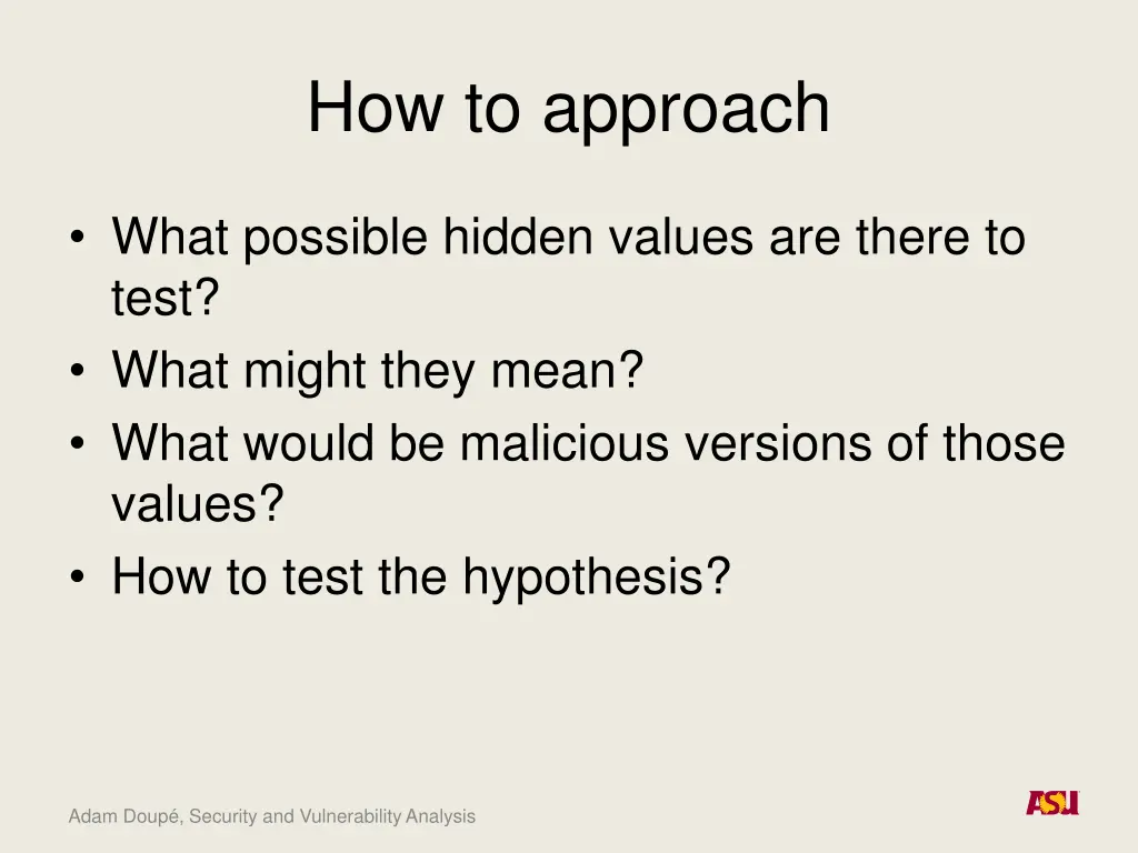 how to approach