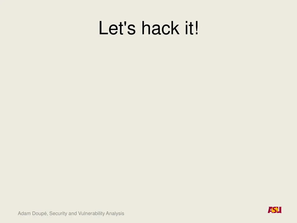 let s hack it