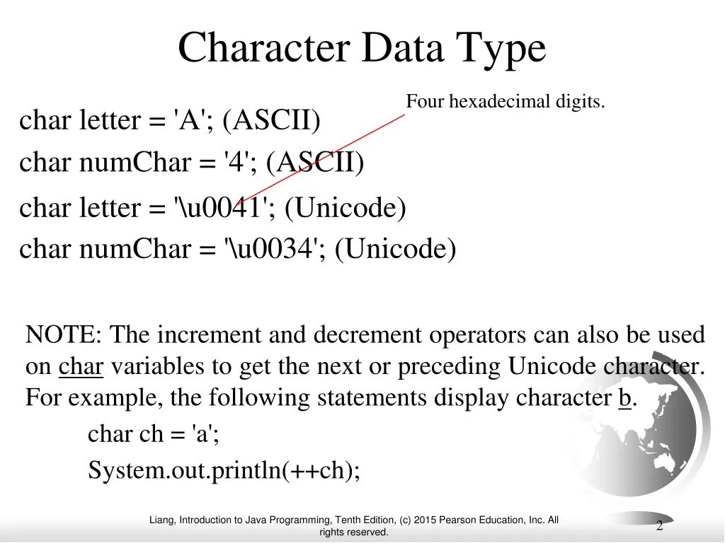 character data type