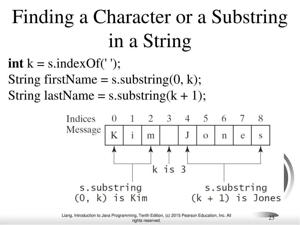 finding a character or a substring in a string 1