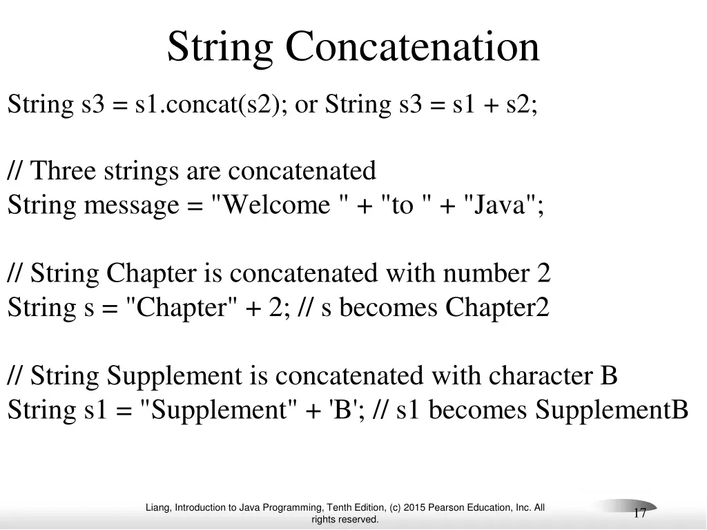 string concatenation