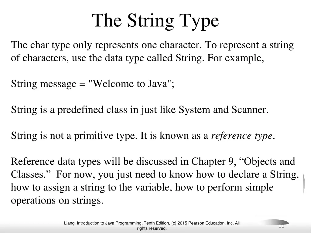 the string type