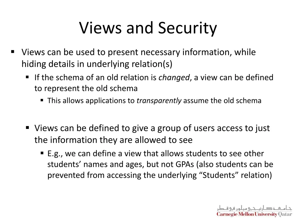 views and security
