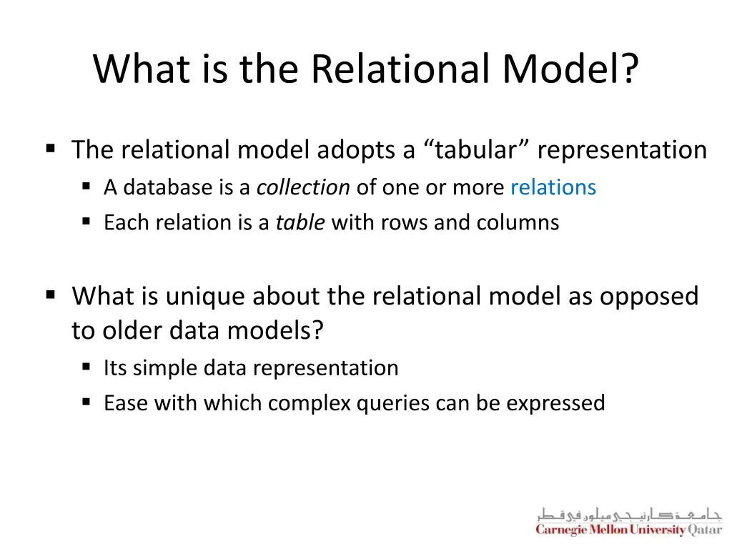 what is the relational model