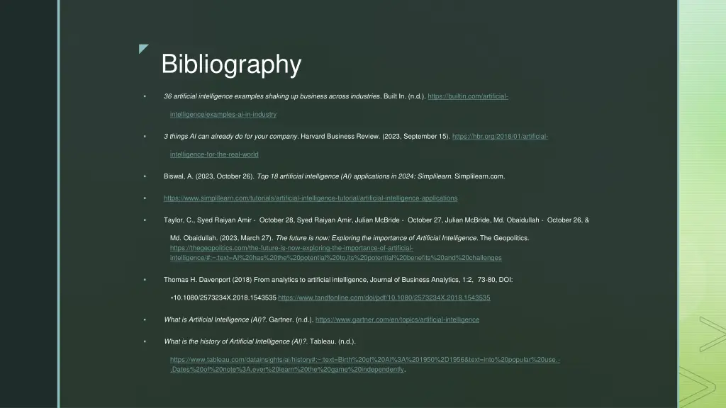 z bibliography