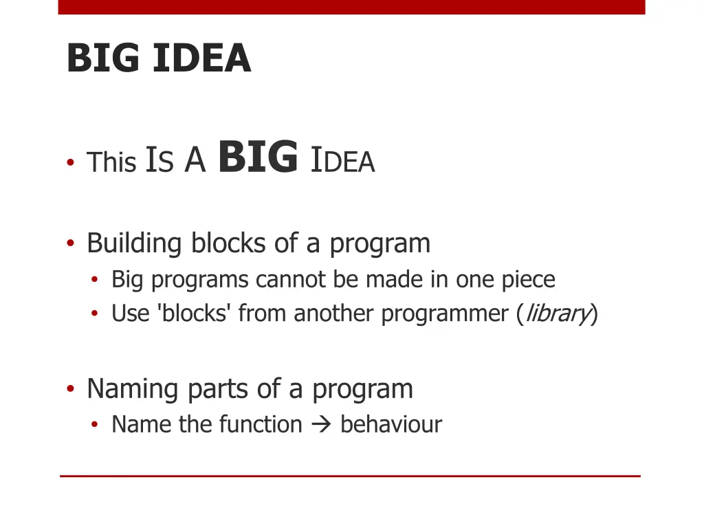 big idea