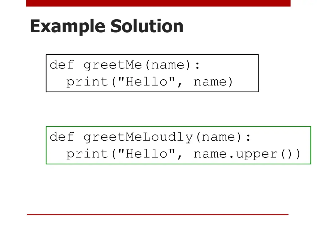 example solution