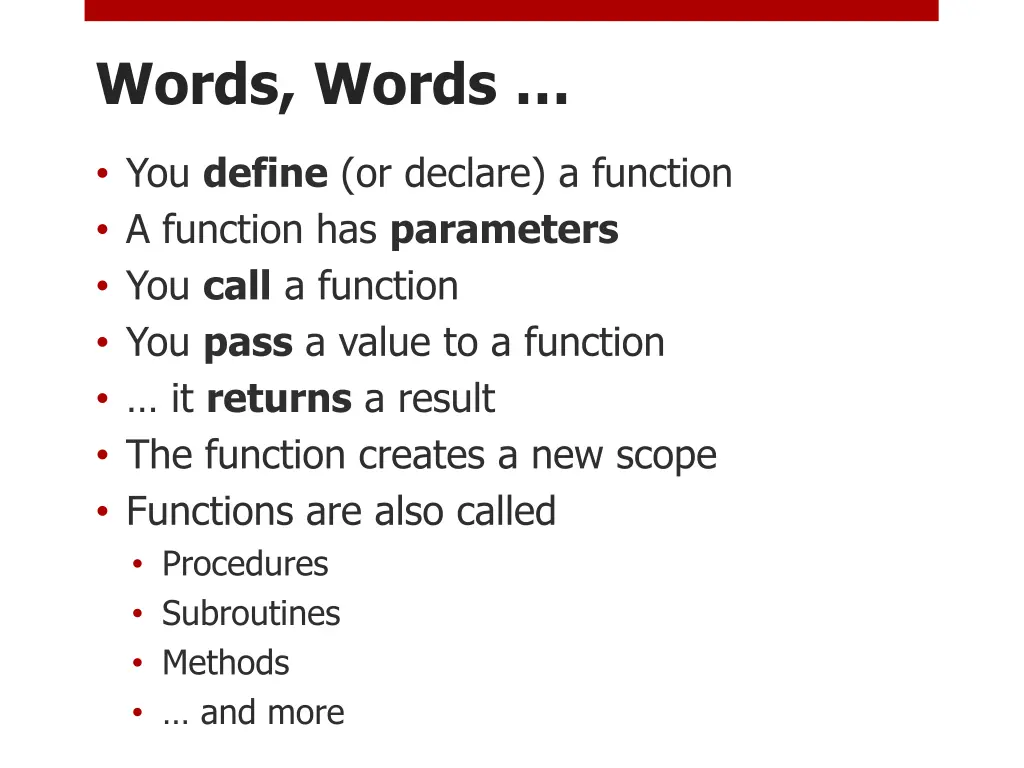 words words