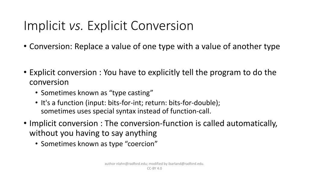 implicit vs explicit conversion
