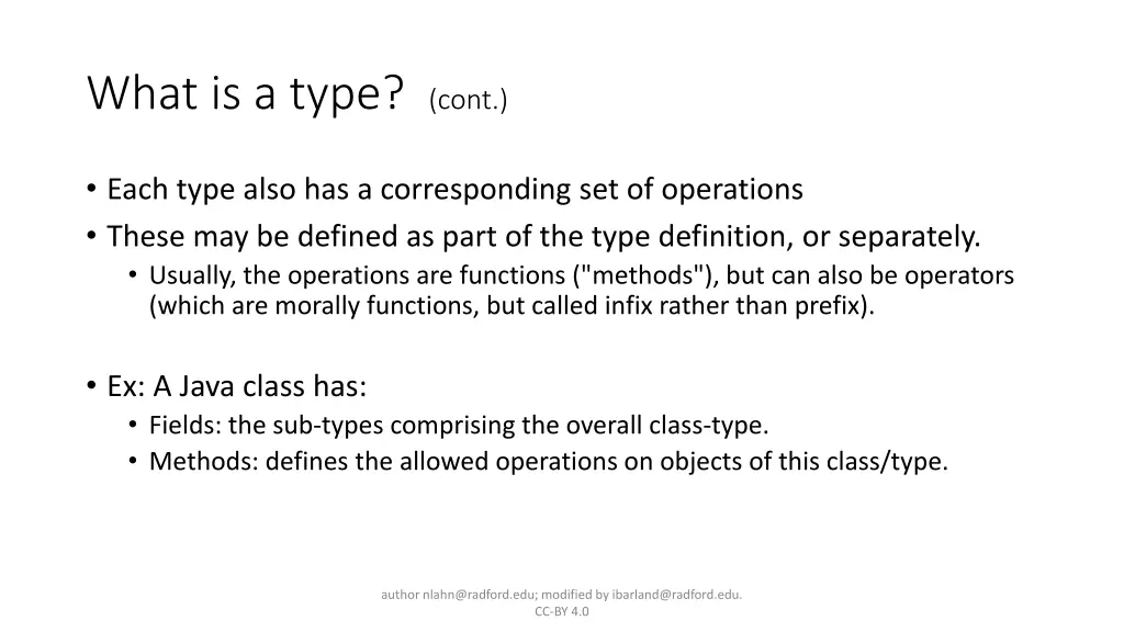 what is a type cont