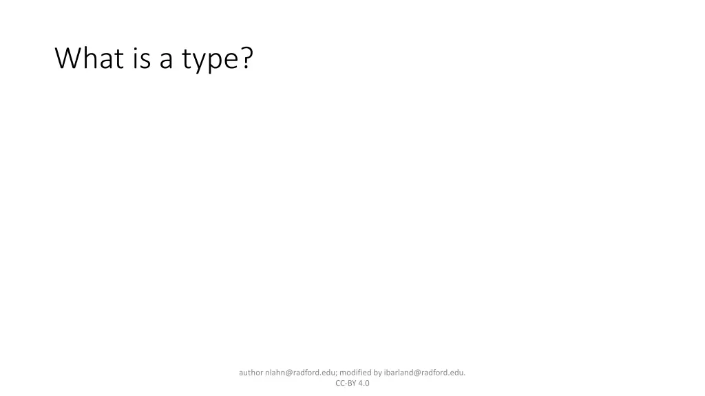 what is a type