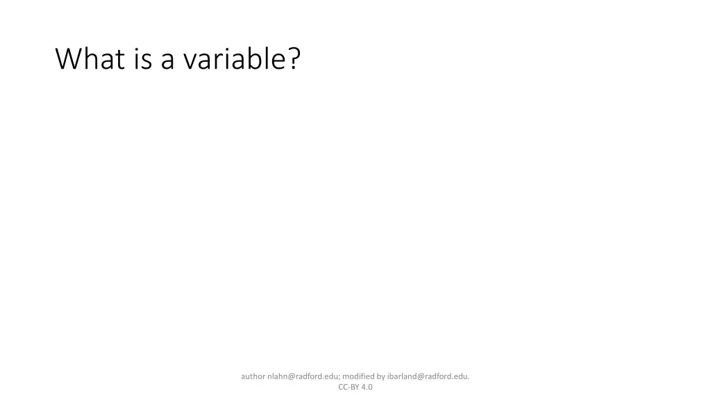 what is a variable