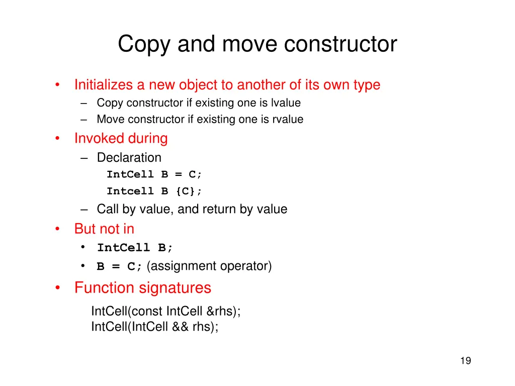 copy and move constructor