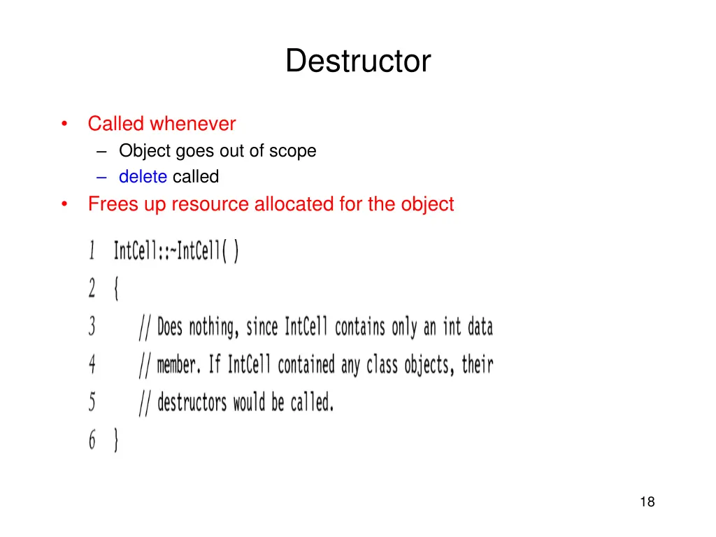 destructor