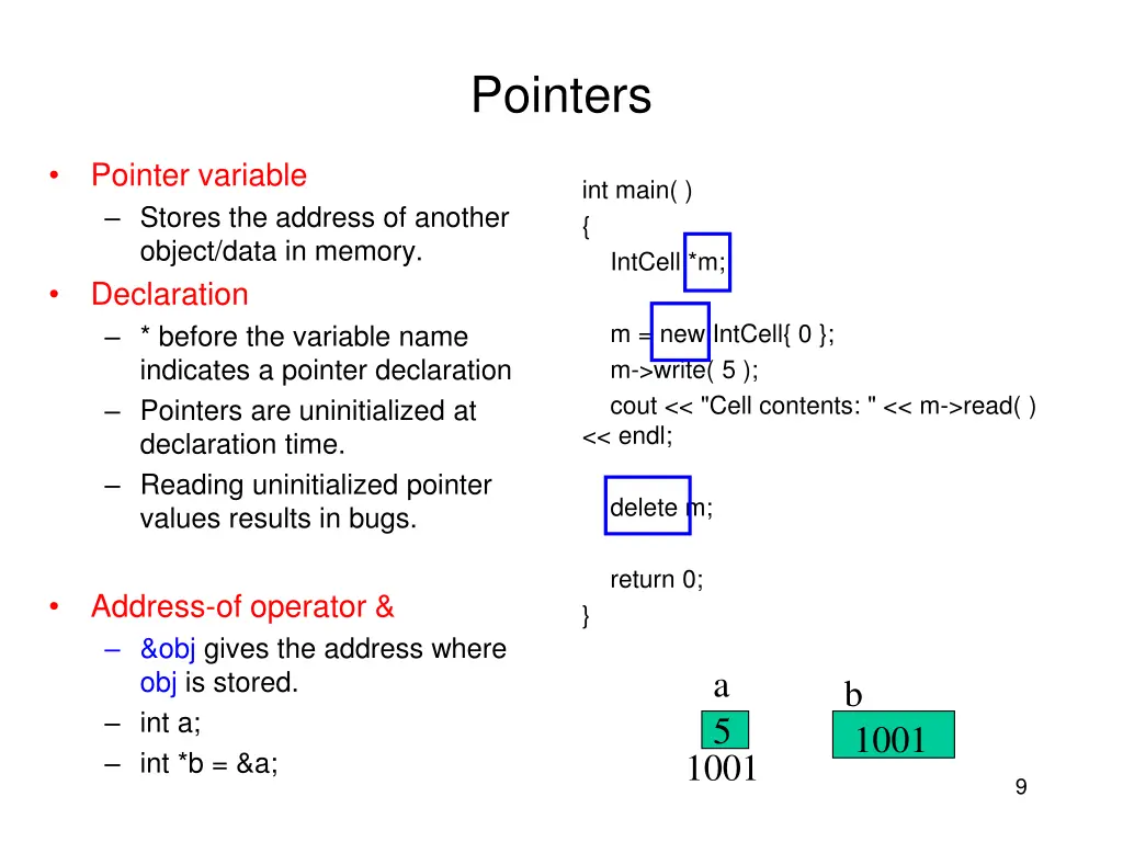 pointers