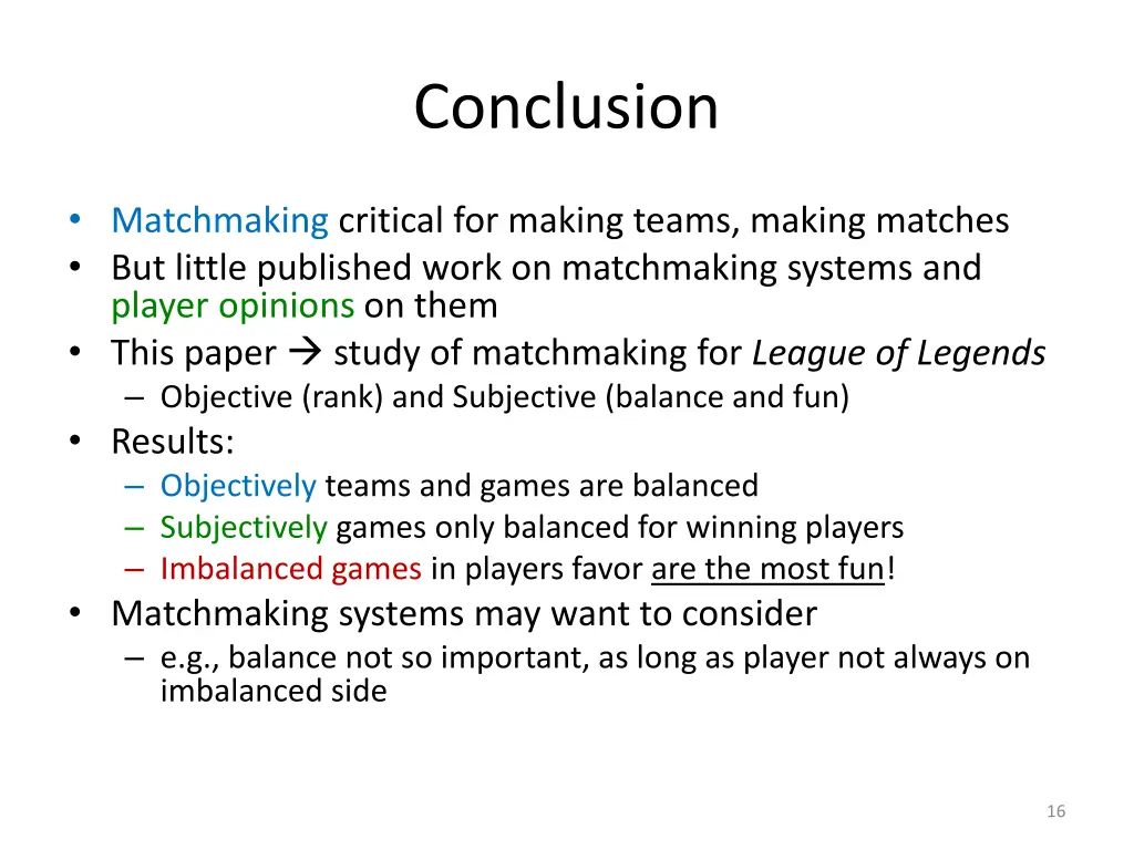 conclusion