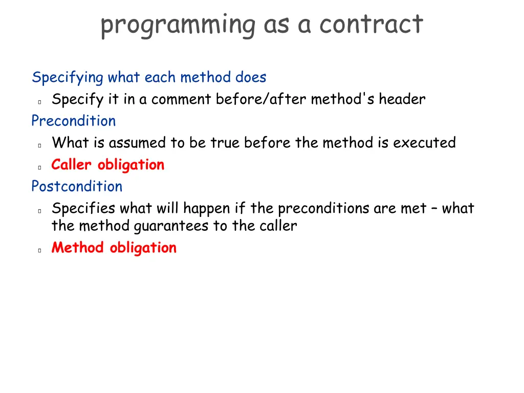 programming as a contract