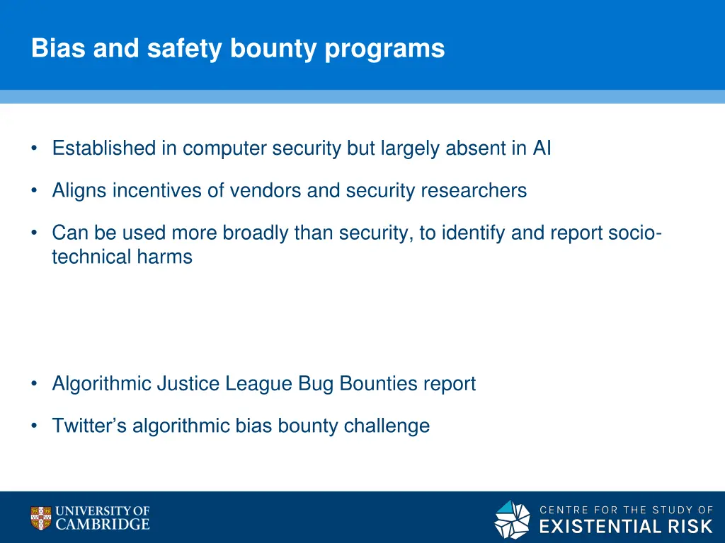 bias and safety bounty programs