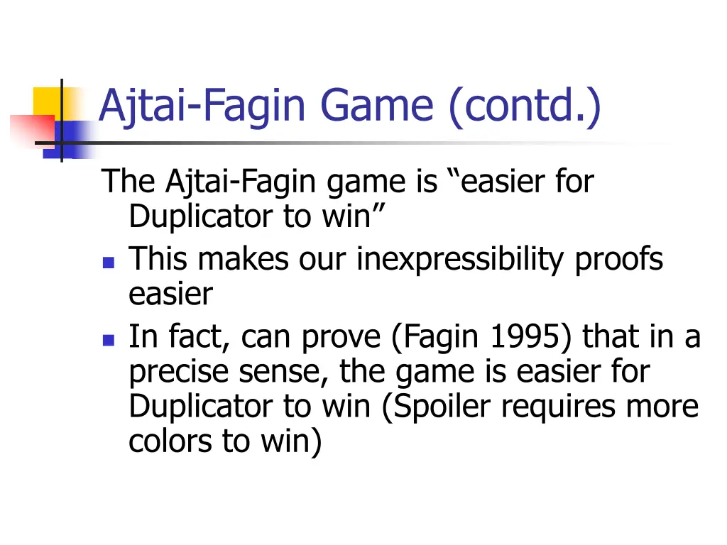 ajtai fagin game contd 1