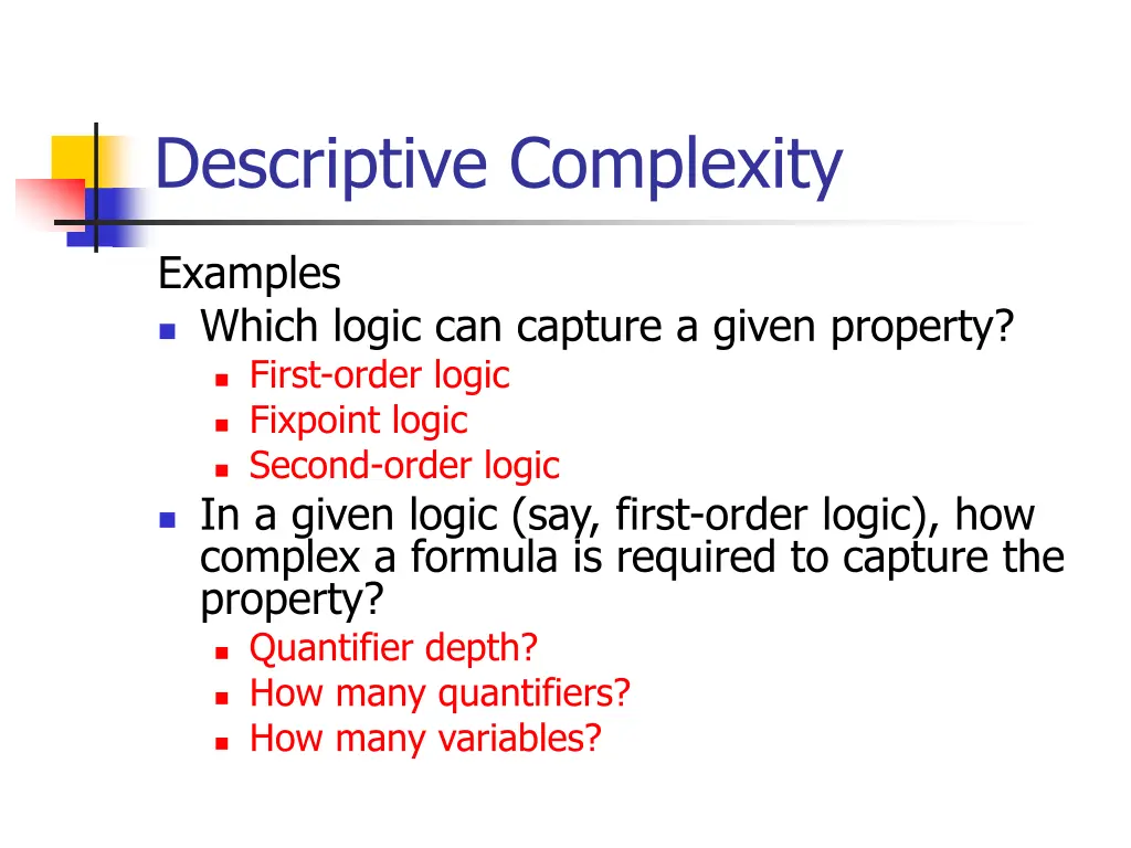 descriptive complexity