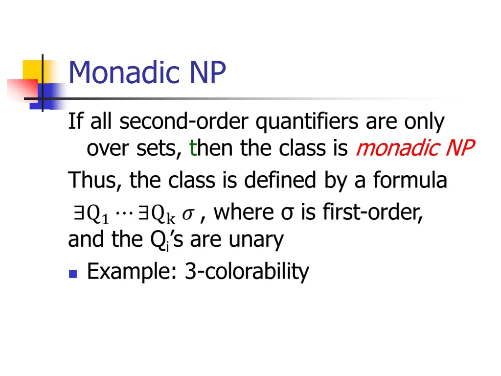 monadic np