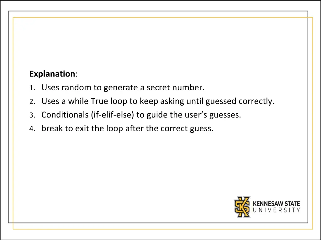 explanation