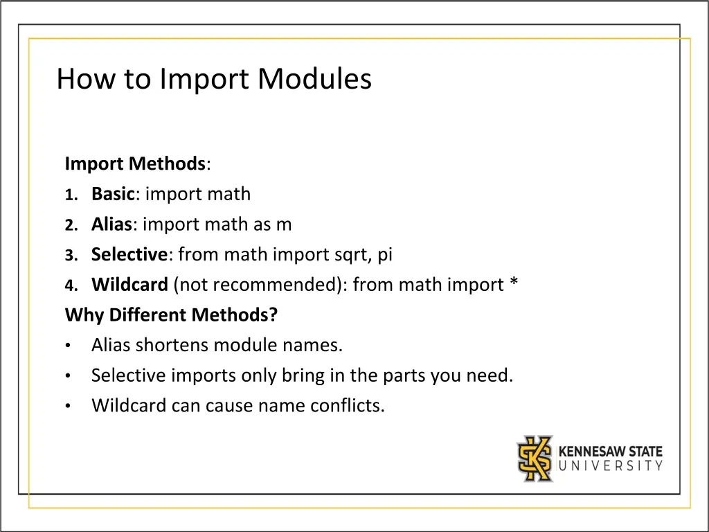 how to import modules
