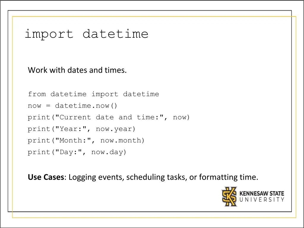 import datetime