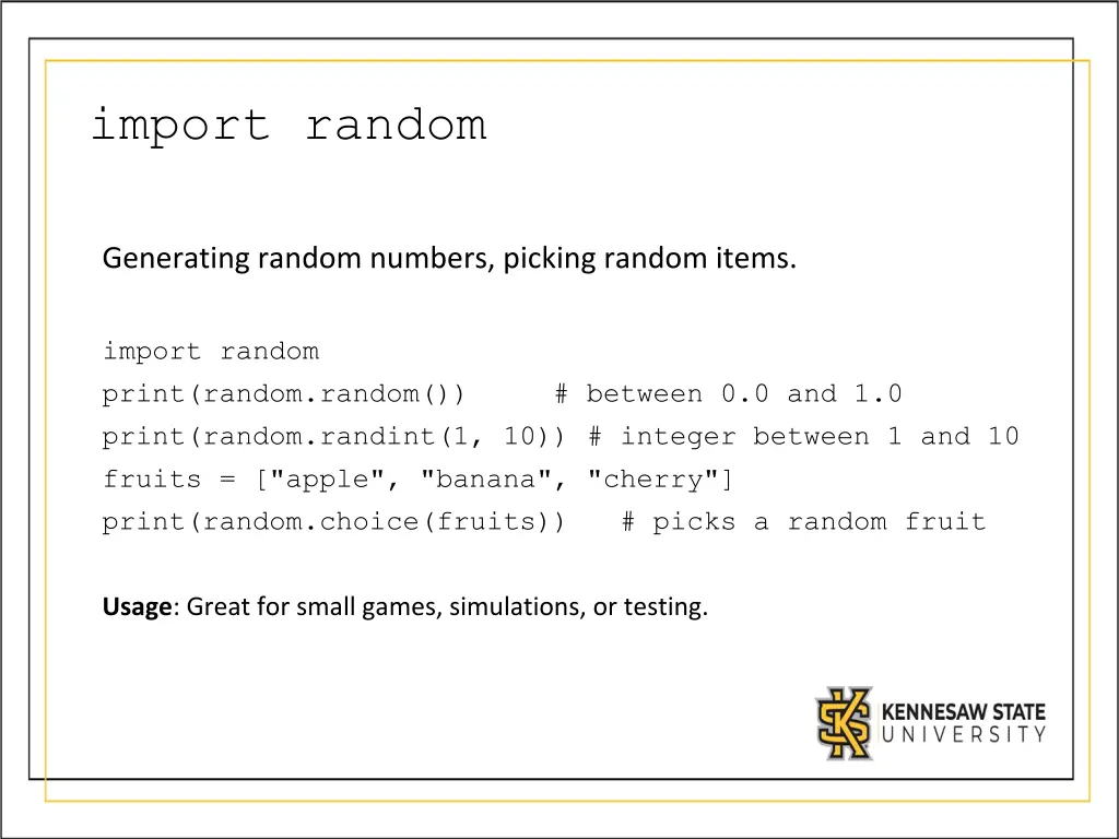 import random