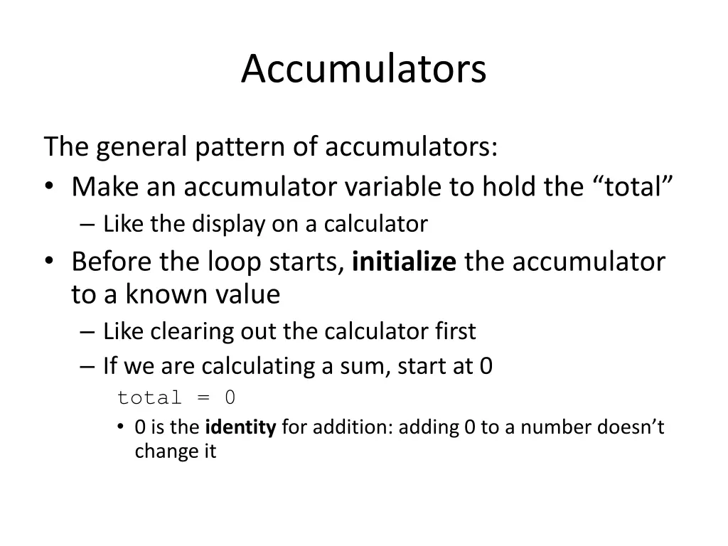 accumulators