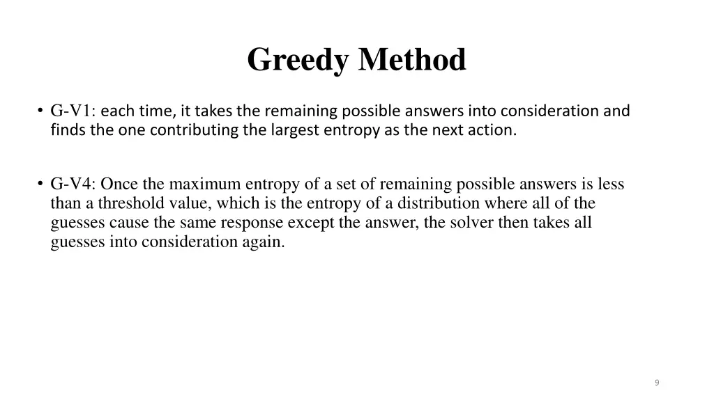 greedy method