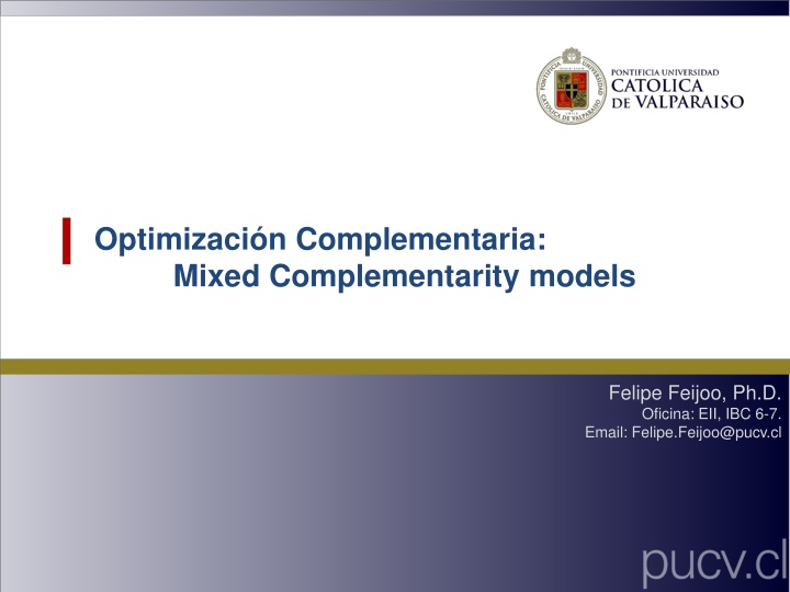 optimizaci n complementaria mixed complementarity