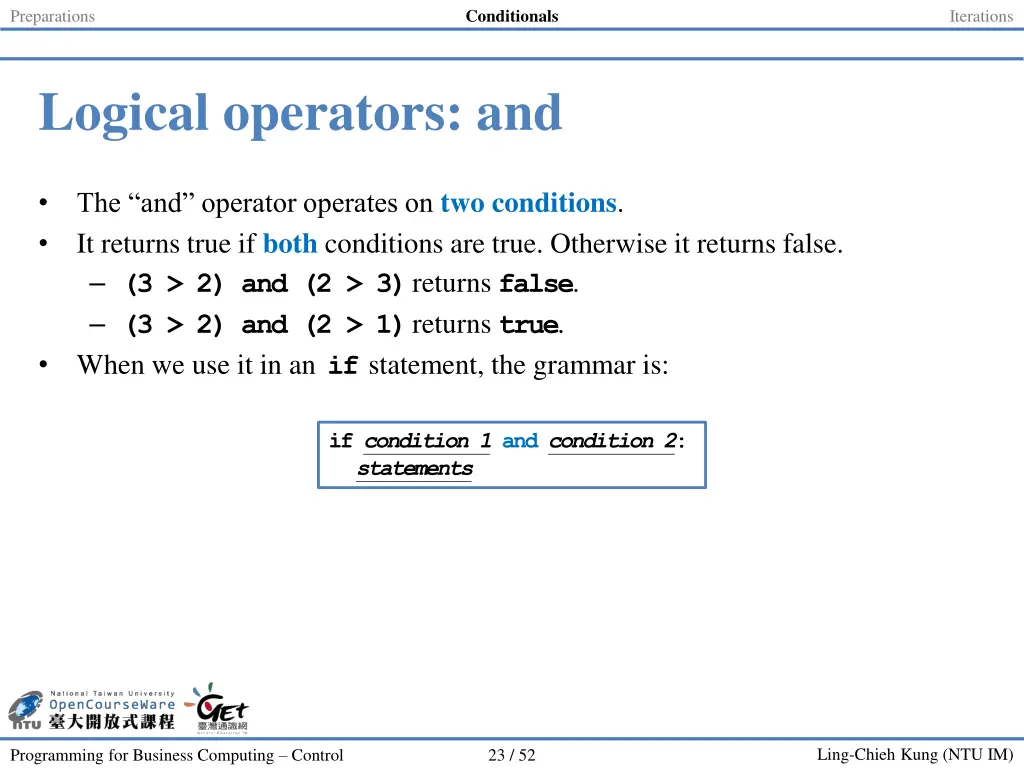 conditionals 13