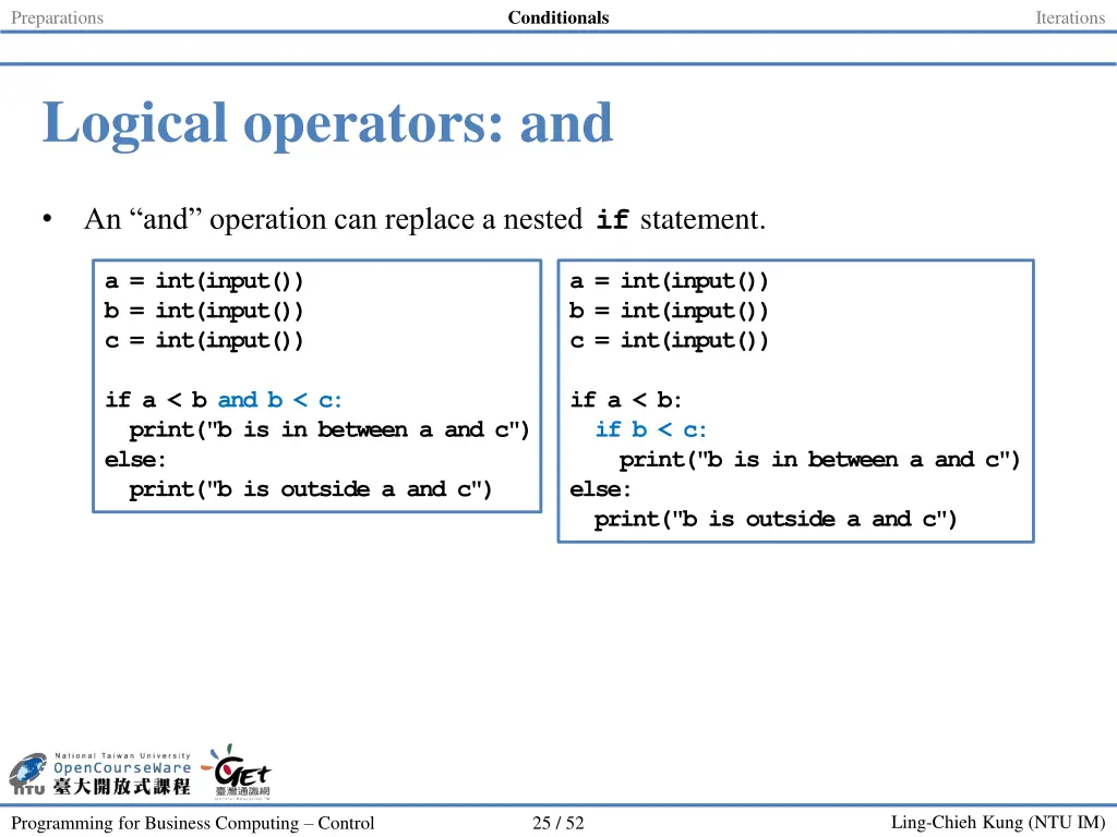 conditionals 15