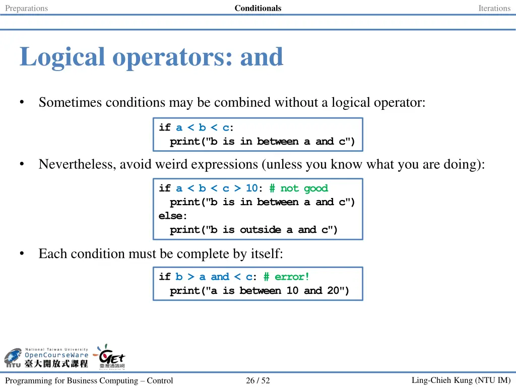 conditionals 16