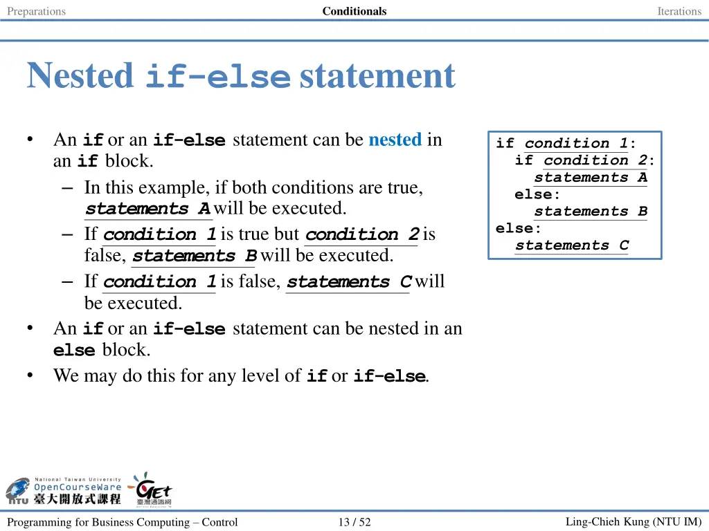 conditionals 3